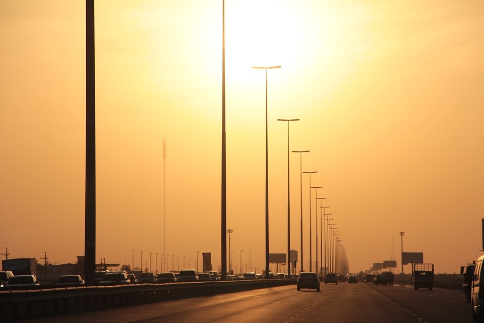 Dubai Police car tyre punctured tyre motorist